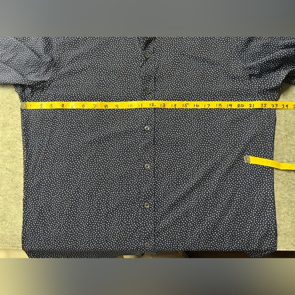 BUGATCHI Men’s Navy blue dot pattern contrast collar button down shirt size S. - Picture 13 of 14